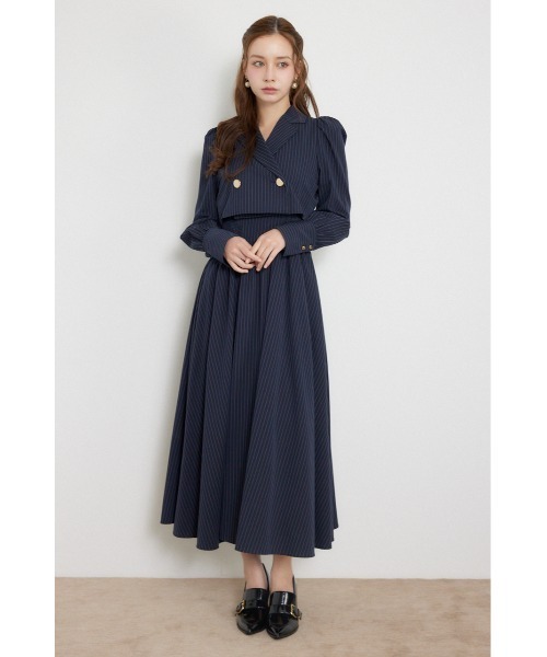 rienda(リエンダ)の「【乃木坂46 金川紗耶さん着用】テーラードデザインロングワンピース 秋服(ワンピース・レディース・ブラック/ネイビー/ブラウン・SMALL/MEDIUM)」の12枚目の写真