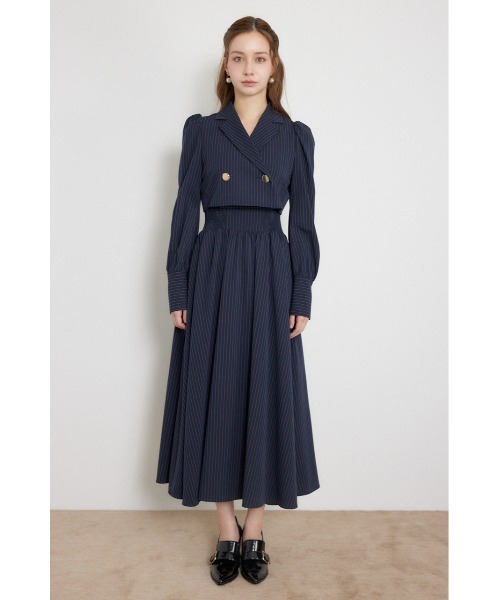rienda(リエンダ)の「【乃木坂46 金川紗耶さん着用】テーラードデザインロングワンピース 秋服(ワンピース・レディース・ブラック/ネイビー/ブラウン・SMALL/MEDIUM)」の18枚目の写真