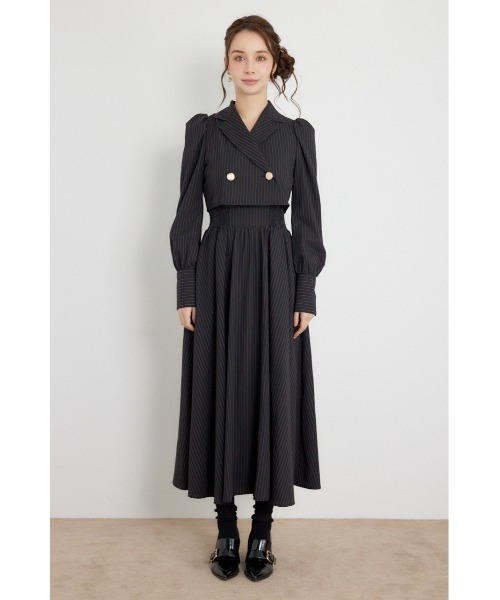 rienda(リエンダ)の「【乃木坂46 金川紗耶さん着用】テーラードデザインロングワンピース 秋服(ワンピース・レディース・ブラック/ネイビー/ブラウン・SMALL/MEDIUM)」の11枚目の写真