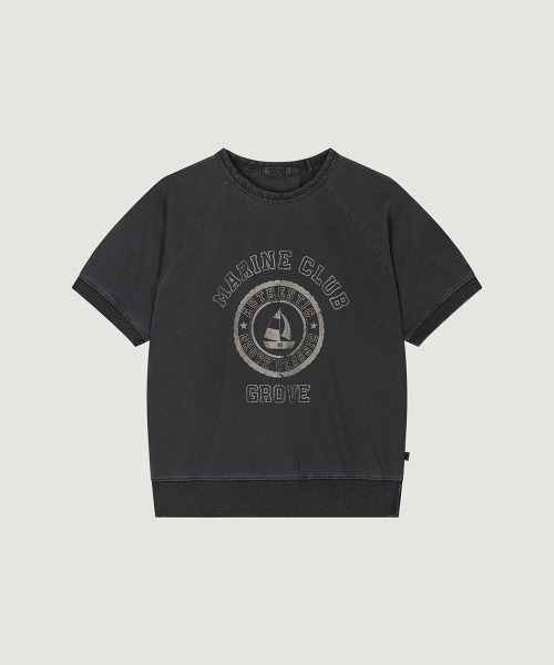 GRVRGROVE(グローブ)の「GROVE MARINE CLUB T-SHIRT(Tシャツ/カットソー・レディース・チャコール/ライトブルー/アイボリー/PINK・フリー)」の3枚目の写真