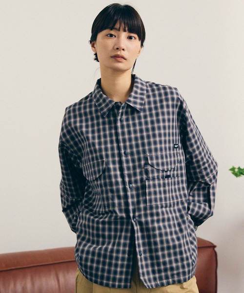 HUF(ハフ)の「AIR FLOW CONVERTIBLE LS SHIRT(シャツ/ブラウス・メンズ・ブラウン/ブラック・S/XL/L/M)」の1枚目の写真
