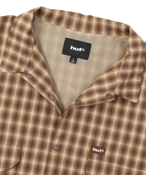 HUF(ハフ)の「AIR FLOW CONVERTIBLE LS SHIRT(シャツ/ブラウス・メンズ・ブラウン/ブラック・S/XL/L/M)」の8枚目の写真