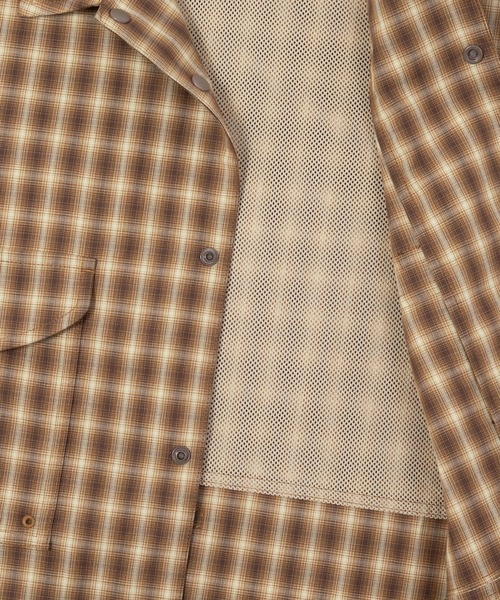 HUF(ハフ)の「AIR FLOW CONVERTIBLE LS SHIRT(シャツ/ブラウス・メンズ・ブラウン/ブラック・S/XL/L/M)」の9枚目の写真