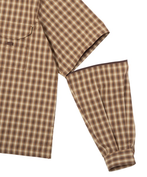 HUF(ハフ)の「AIR FLOW CONVERTIBLE LS SHIRT(シャツ/ブラウス・メンズ・ブラウン/ブラック・S/XL/L/M)」の4枚目の写真