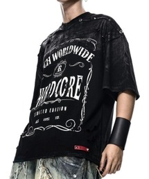 RICH（リッチ）の「【RICH】Hardcore Waxed Oversize T-shirt / 【RICH】ワックスグラフィックロゴリベットオーバーサイズ半袖Tシャツ（Tシャツ/カットソー）」