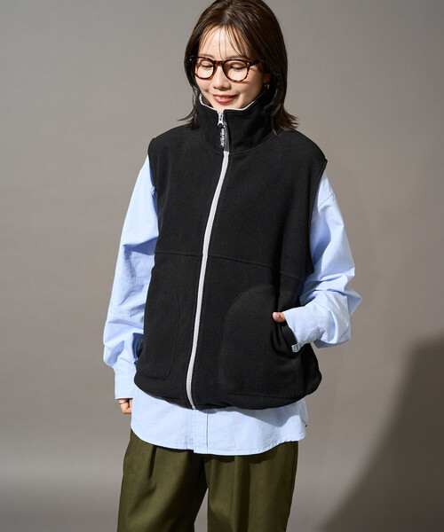 FREAK'S STORE（フリークスストア）の「限定展開 DISCUS ATHLETIC/ディスカスアスレチック フリース スタンドカラー ルーズ ベスト（その他アウター・レディース・ライトグレー/パープル/ブラック/ブルー・MEDIUM）」の20枚目の写真