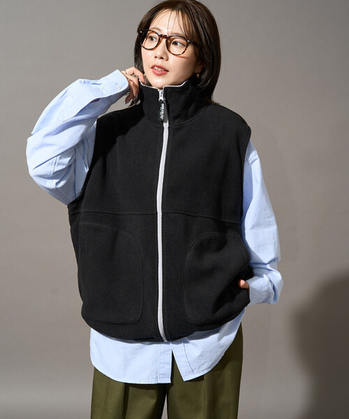 FREAK'S STORE（フリークスストア）の「限定展開 DISCUS ATHLETIC/ディスカスアスレチック フリース スタンドカラー ルーズ ベスト（その他アウター・レディース・ライトグレー/パープル/ブラック/ブルー・MEDIUM）」の22枚目の写真