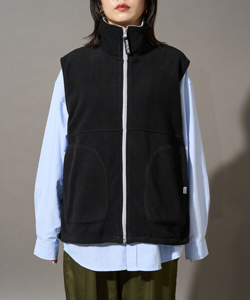 FREAK'S STORE（フリークスストア）の「限定展開 DISCUS ATHLETIC/ディスカスアスレチック フリース スタンドカラー ルーズ ベスト（その他アウター・レディース・ライトグレー/パープル/ブラック/ブルー・MEDIUM）」の14枚目の写真