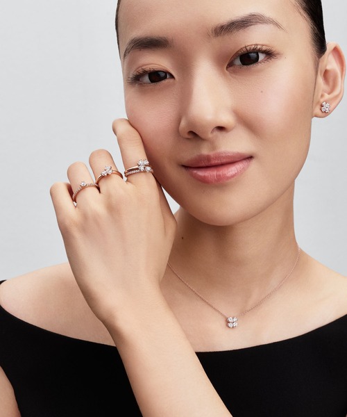 PANDORA(パンドラ)の「スパークリング ラッキー クローバー スプリッタブル リング(リング・レディース・ピンクゴールド・50/52/54/56/58/60/48)」の5枚目の写真
