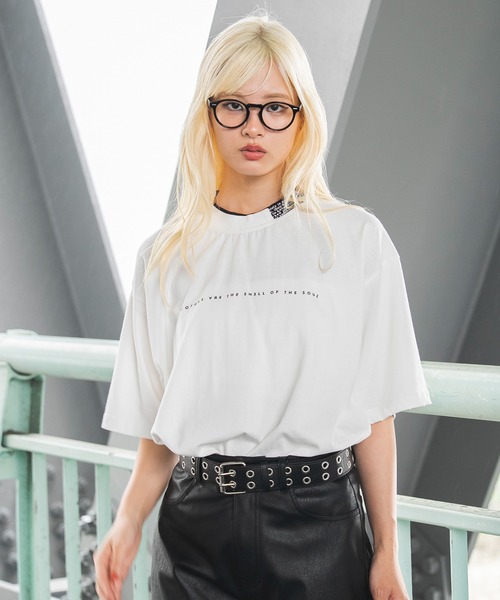 WEGO(ウィゴー)の「WEGO/ロゴカラーT(Tシャツ/カットソー・メンズ・ホワイト/ブラック・FREE)」の1枚目の写真
