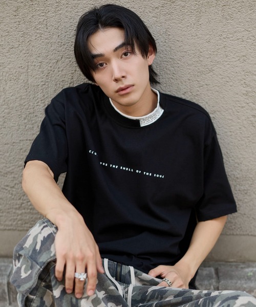 WEGO(ウィゴー)の「WEGO/ロゴカラーT(Tシャツ/カットソー・メンズ・ホワイト/ブラック・FREE)」の2枚目の写真
