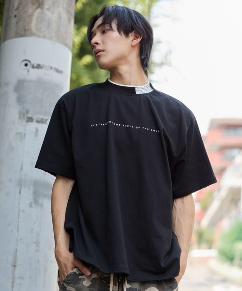 WEGO(ウィゴー)の「WEGO/ロゴカラーT(Tシャツ/カットソー・メンズ・ホワイト/ブラック・FREE)」の8枚目の写真