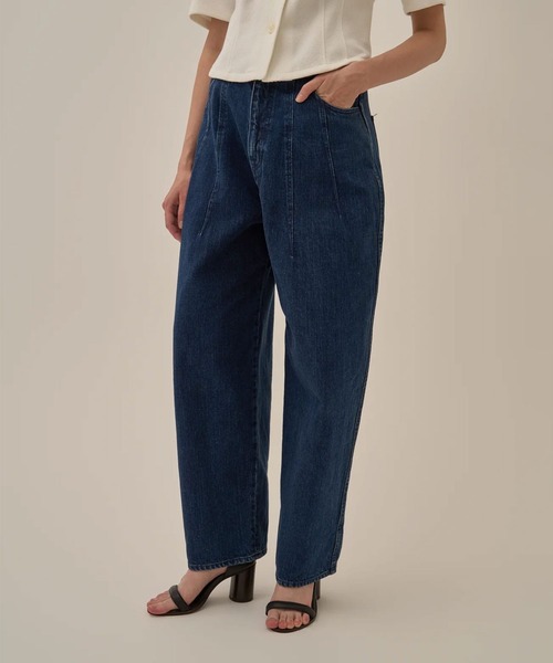 AKIRANAKA(アキラナカ)の「【AKIRANAKA/アキラナカ】Miriam panel denim pants /パネルデニムパンツ(デニムパンツ・レディース・ネイビー・1)」の4枚目の写真