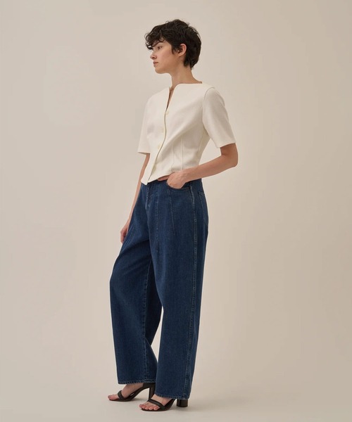 AKIRANAKA(アキラナカ)の「【AKIRANAKA/アキラナカ】Miriam panel denim pants /パネルデニムパンツ(デニムパンツ・レディース・ネイビー・1)」の6枚目の写真