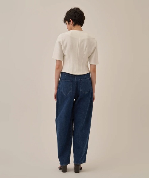 AKIRANAKA(アキラナカ)の「【AKIRANAKA/アキラナカ】Miriam panel denim pants /パネルデニムパンツ(デニムパンツ・レディース・ネイビー・1)」の7枚目の写真