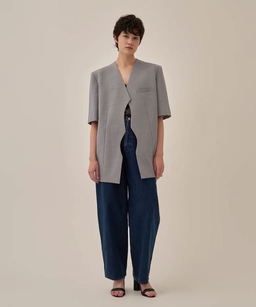 AKIRANAKA(アキラナカ)の「【AKIRANAKA/アキラナカ】Miriam panel denim pants /パネルデニムパンツ(デニムパンツ・レディース・ネイビー・1)」の8枚目の写真