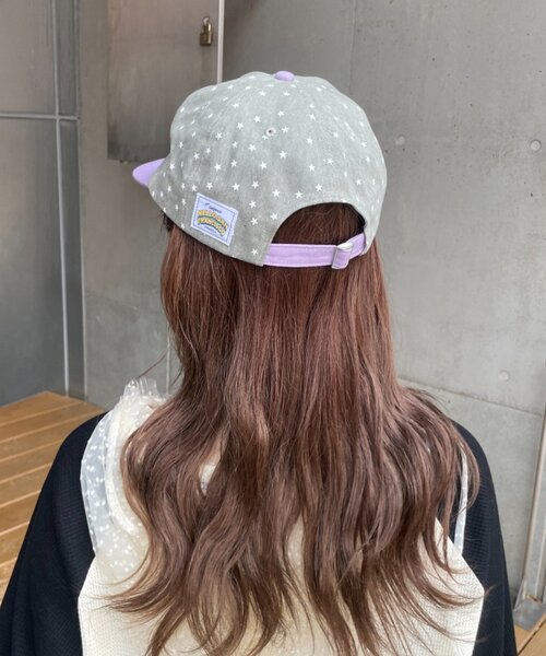 HELLO.SANFRANCISCO(ハローサンフランシスコ)の「【HELLO.SANFRANCISCO】星柄プリントツートーンロゴキャップ(キャップ・レディース・グレー/ブラウン/ネイビー・ONE SIZE)」の7枚目の写真