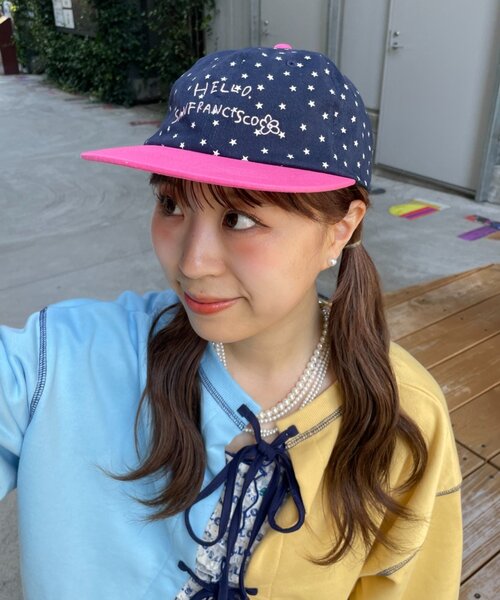 HELLO.SANFRANCISCO(ハローサンフランシスコ)の「【HELLO.SANFRANCISCO】星柄プリントツートーンロゴキャップ(キャップ・レディース・グレー/ブラウン/ネイビー・ONE SIZE)」の21枚目の写真