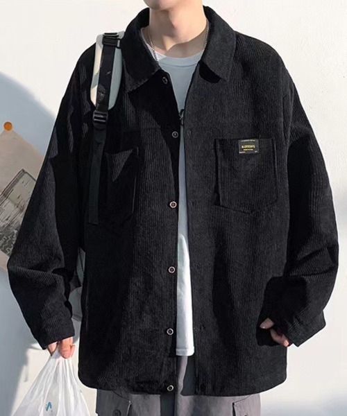 KELVIN(ケルヴァン)の「Corduroy Shirt Jacket コーデュロイシャツジャケット(シャツ/ブラウス・メンズ・アイボリー/ブラック・MEDIUM/LARGE)」の9枚目の写真