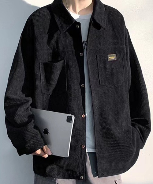 KELVIN(ケルヴァン)の「Corduroy Shirt Jacket コーデュロイシャツジャケット(シャツ/ブラウス・メンズ・アイボリー/ブラック・MEDIUM/LARGE)」の10枚目の写真