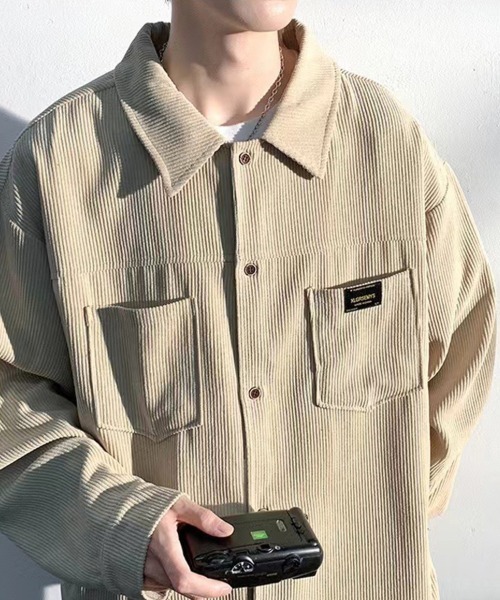 KELVIN(ケルヴァン)の「Corduroy Shirt Jacket コーデュロイシャツジャケット(シャツ/ブラウス・メンズ・アイボリー/ブラック・MEDIUM/LARGE)」の11枚目の写真