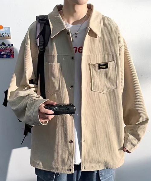 KELVIN(ケルヴァン)の「Corduroy Shirt Jacket コーデュロイシャツジャケット(シャツ/ブラウス・メンズ・アイボリー/ブラック・MEDIUM/LARGE)」の12枚目の写真