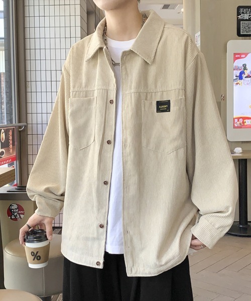KELVIN(ケルヴァン)の「Corduroy Shirt Jacket コーデュロイシャツジャケット(シャツ/ブラウス・メンズ・アイボリー/ブラック・MEDIUM/LARGE)」の13枚目の写真