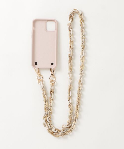 iphoria(アイフォリア)の「【RE】【IPHORIA】Soft Touch Necklace Case for Apple iPhone 11 Pro -NECKLACE LINE(スマホケース/カバー・レディース・ピンクベージュ・ONE SIZE)」の2枚目の写真