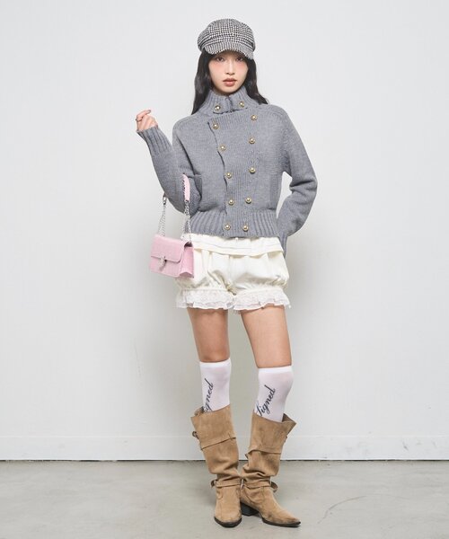 WHO'S WHO gallery(フーズフーギャラリー)の「フリルバブルパンツ(その他パンツ・レディース・ブラック/オフホワイト・FREE)」の9枚目の写真