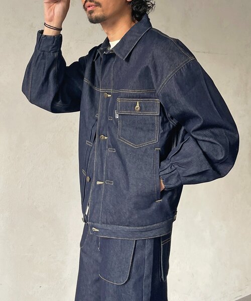 CPCM（シーピーシーエム）の「【ultrabra1n's企画】]N.T.T（デニムジャケット・メンズ・ネイビー・MEDIUM/LARGE）」の9枚目の写真