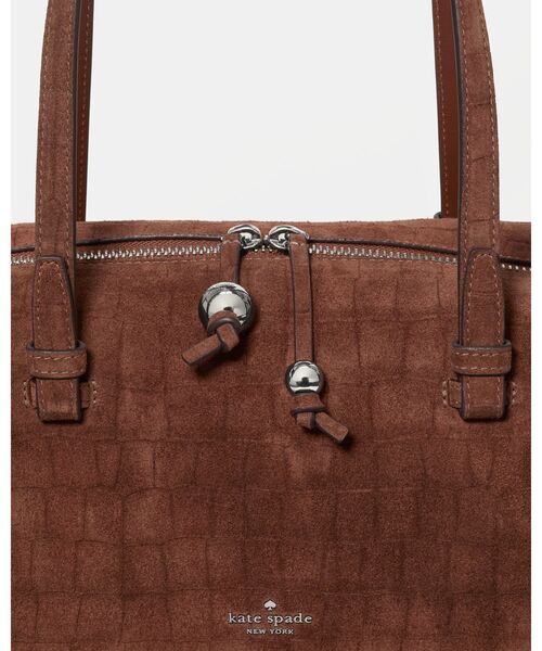 kate spade new york（ケイトスペード ニューヨーク）の「ビリー スエード クロコ ショルダー バッグ（ショルダーバッグ・レディース・ブラウン・ONESIZE）」の2枚目の写真