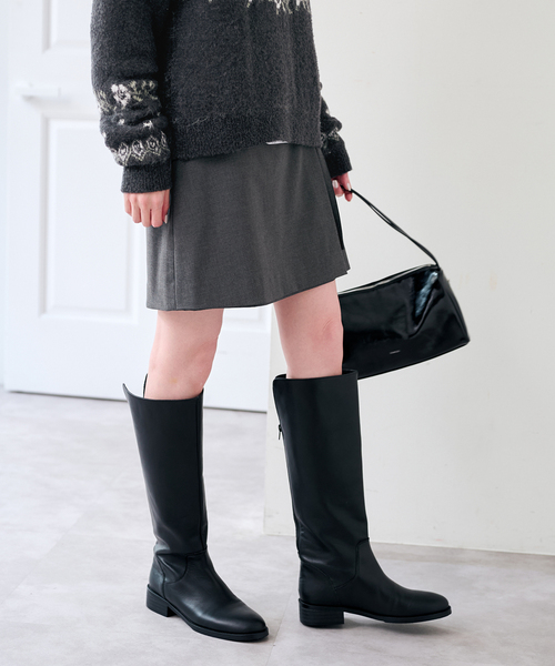 U by SPICK&SPAN(ユーバイスピックアンドスパン)の「ラップミニスカート(スカート・レディース・チャコールグレー/ベージュ・36/38)」の7枚目の写真
