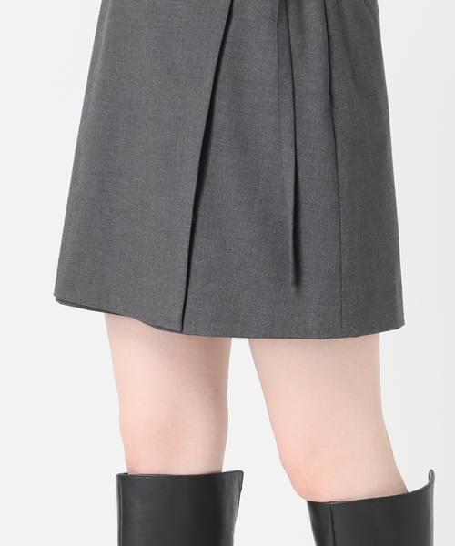 U by SPICK&SPAN(ユーバイスピックアンドスパン)の「ラップミニスカート(スカート・レディース・チャコールグレー/ベージュ・36/38)」の18枚目の写真