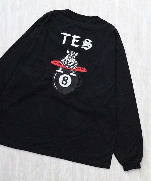 The Endless Summer(エンドレスサマー)の「TES EIGHT BALL OUTLAWS EMB LONG SLEEVE BIG T-SHIRT / ロンT(Tシャツ/カットソー・メンズ・ブラック/ネイビー/ホワイト・SMALL/MEDIUM/LARGE/X-LARGE/XX-LARGE)」の2枚目の写真