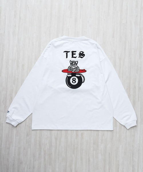 The Endless Summer(エンドレスサマー)の「TES EIGHT BALL OUTLAWS EMB LONG SLEEVE BIG T-SHIRT / ロンT(Tシャツ/カットソー・メンズ・ブラック/ネイビー/ホワイト・SMALL/MEDIUM/LARGE/X-LARGE/XX-LARGE)」の6枚目の写真