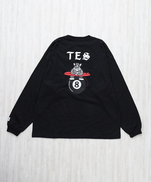 The Endless Summer(エンドレスサマー)の「TES EIGHT BALL OUTLAWS EMB LONG SLEEVE BIG T-SHIRT / ロンT(Tシャツ/カットソー・メンズ・ブラック/ネイビー/ホワイト・SMALL/MEDIUM/LARGE/X-LARGE/XX-LARGE)」の11枚目の写真