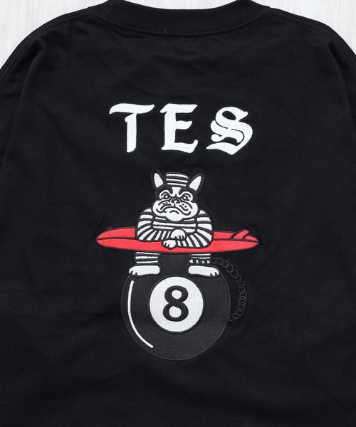The Endless Summer(エンドレスサマー)の「TES EIGHT BALL OUTLAWS EMB LONG SLEEVE BIG T-SHIRT / ロンT(Tシャツ/カットソー・メンズ・ブラック/ネイビー/ホワイト・SMALL/MEDIUM/LARGE/X-LARGE/XX-LARGE)」の14枚目の写真