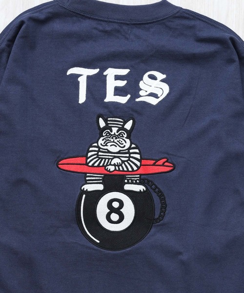 The Endless Summer(エンドレスサマー)の「TES EIGHT BALL OUTLAWS EMB LONG SLEEVE BIG T-SHIRT / ロンT(Tシャツ/カットソー・メンズ・ブラック/ネイビー/ホワイト・SMALL/MEDIUM/LARGE/X-LARGE/XX-LARGE)」の19枚目の写真