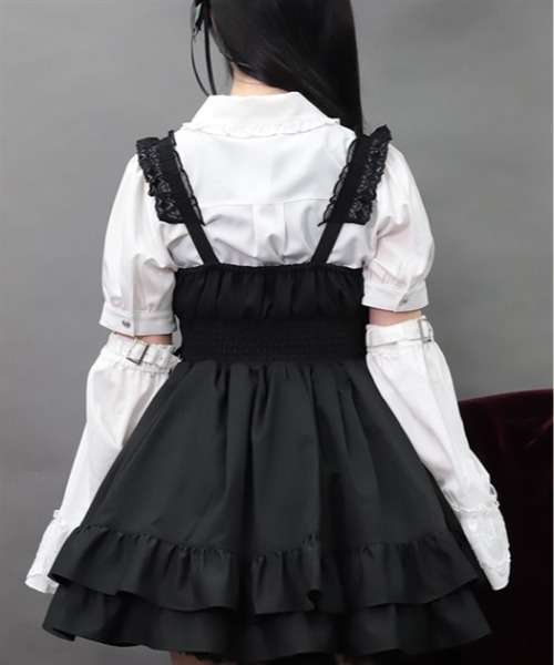 NIBBLE POISON(ニブルポイズン)の「姫袖アームカバー付BL(シャツ/ブラウス・レディース・ホワイト/ブラック・MEDIUM)」の9枚目の写真