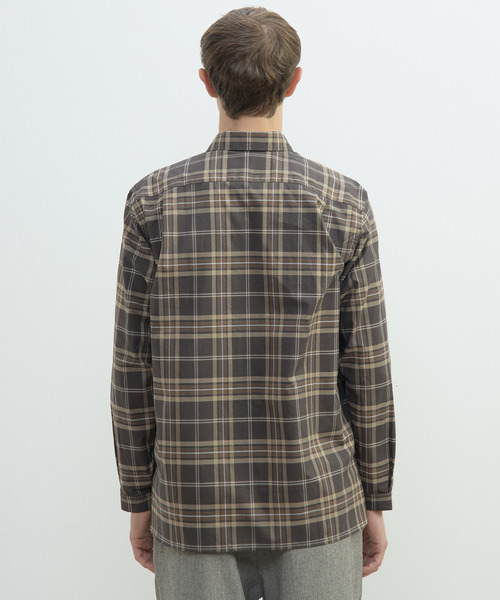 MEN'S MELROSE(メンズメルローズ)の「ヴィンテージチェックグランパシャツ(シャツ/ブラウス・メンズ・ブラウン/ホワイト・3/4)」の6枚目の写真