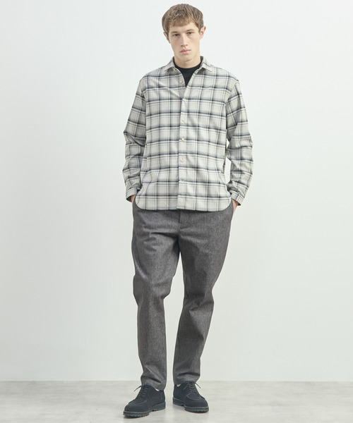 MEN'S MELROSE(メンズメルローズ)の「ヴィンテージチェックグランパシャツ(シャツ/ブラウス・メンズ・ブラウン/ホワイト・3/4)」の19枚目の写真