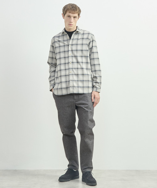 MEN'S MELROSE(メンズメルローズ)の「ヴィンテージチェックグランパシャツ(シャツ/ブラウス・メンズ・ブラウン/ホワイト・3/4)」の20枚目の写真