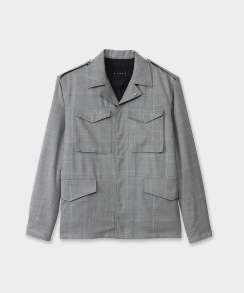 CINOH(チノ)の「HIGH-TWIST WOOL/M-43 JACKET(ミリタリージャケット・メンズ・チェック・46)」の2枚目の写真