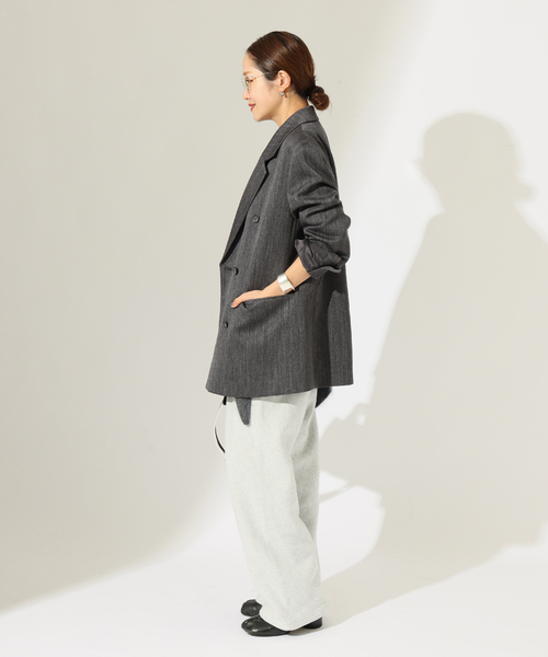 JOURNAL STANDARD(ジャーナルスタンダード)の「SATIN TWEED ジャケット(テーラードジャケット・レディース・ブラック系その他/ブラウン・FREE)」の11枚目の写真