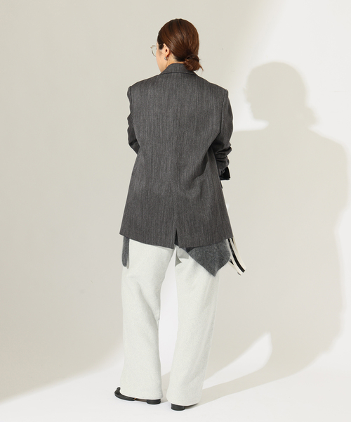 JOURNAL STANDARD(ジャーナルスタンダード)の「SATIN TWEED ジャケット(テーラードジャケット・レディース・ブラック系その他/ブラウン・FREE)」の12枚目の写真