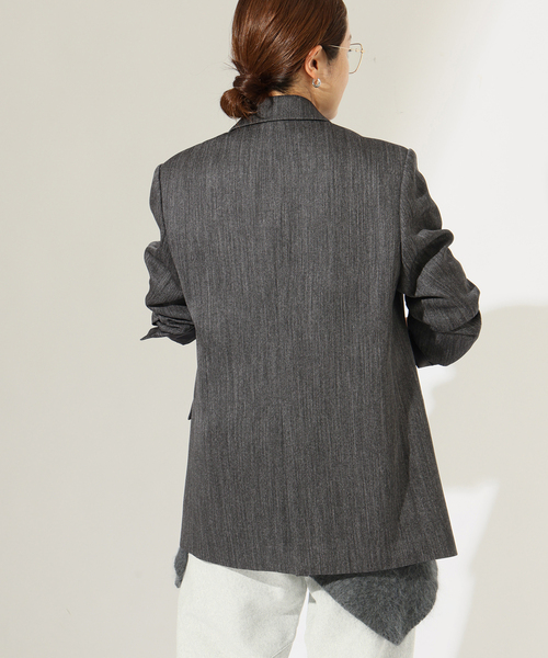 JOURNAL STANDARD(ジャーナルスタンダード)の「SATIN TWEED ジャケット(テーラードジャケット・レディース・ブラック系その他/ブラウン・FREE)」の13枚目の写真