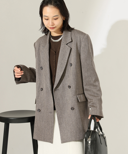 JOURNAL STANDARD(ジャーナルスタンダード)の「SATIN TWEED ジャケット(テーラードジャケット・レディース・ブラック系その他/ブラウン・FREE)」の22枚目の写真