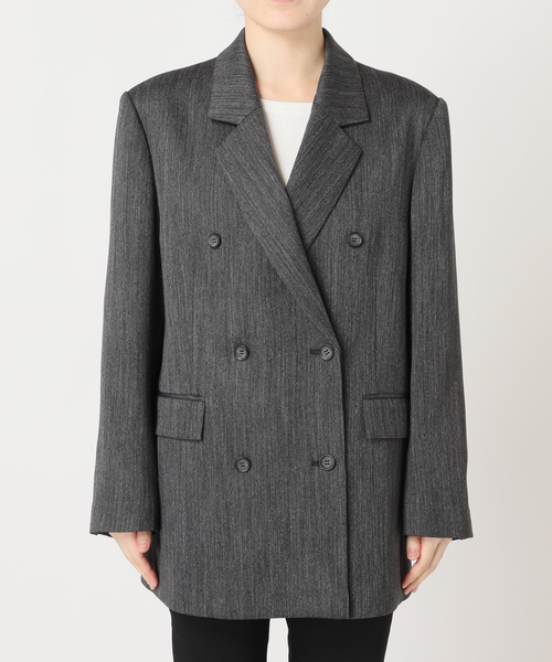 JOURNAL STANDARD(ジャーナルスタンダード)の「SATIN TWEED ジャケット(テーラードジャケット・レディース・ブラック系その他/ブラウン・FREE)」の5枚目の写真