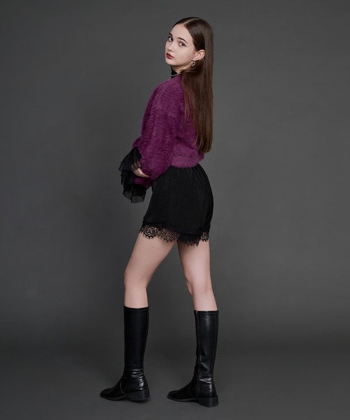 Ellno de Mavie(エルノデメヴィ)の「レースドッキングショートパンツ(その他パンツ・レディース・ブラック/グリーン・FREE)」の10枚目の写真