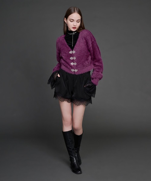 Ellno de Mavie(エルノデメヴィ)の「レースドッキングショートパンツ(その他パンツ・レディース・ブラック/グリーン・FREE)」の8枚目の写真